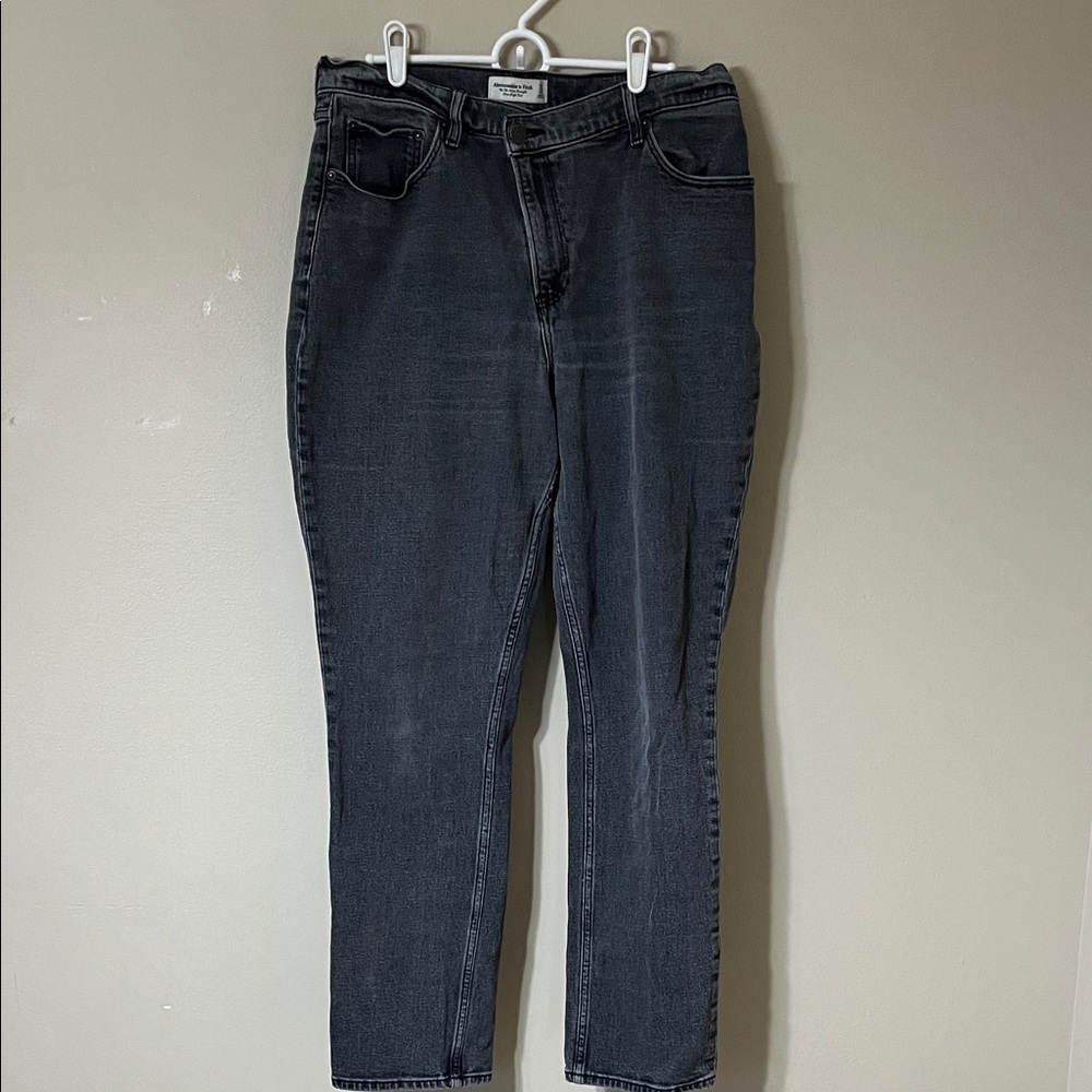 Abercrombie & Fitch Dark Gray Straight Leg Jeans